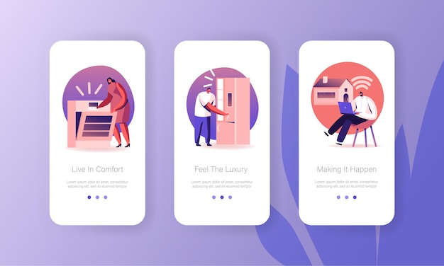 Benutzer verwenden Smart Technics für die mobile Startseite der mobilen App-Seite.