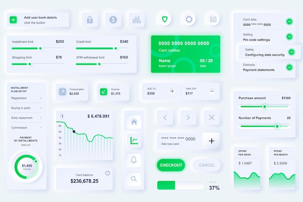 Benutzeroberflächenelemente für die mobile Banking-App