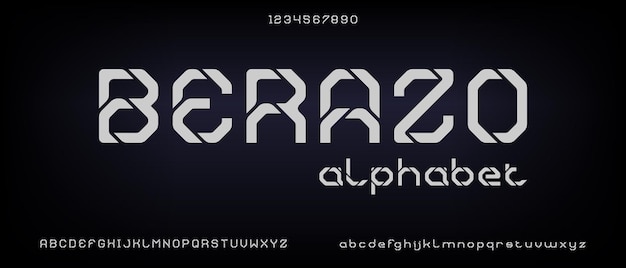 Berazo, modernes kreatives Alphabet mit urbaner Stilvorlage
