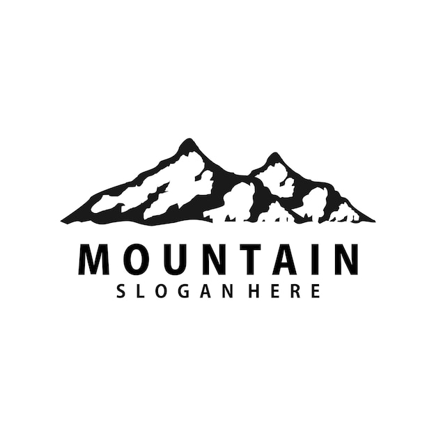 Berg-logo für abenteuer und outdoor-logo-design in hipster rustikalem stil