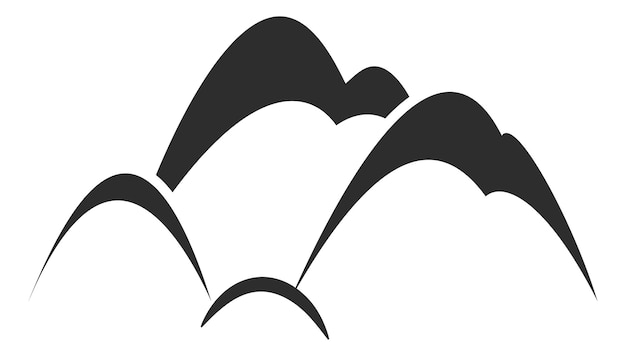 Vektor berg-logo stilisierte gipfelreichweite natur-symbol