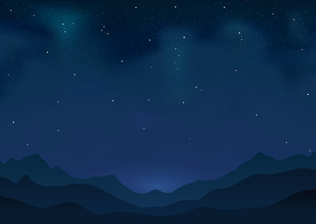 Berge in der Nacht