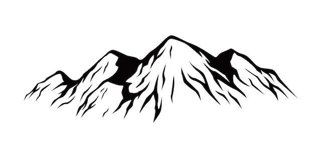 Vektor berge silhouette design abenteuer logo zeichen und symbol