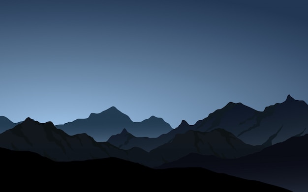Bergrücken Vektor Landschaft