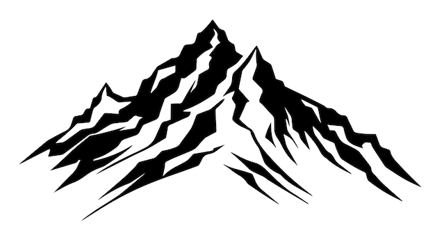 Vektor bergsilhouetten logo set bergvektor bergelemente