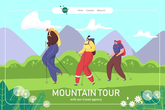 Bergsommertour, Illustration der Familienwanderlandung