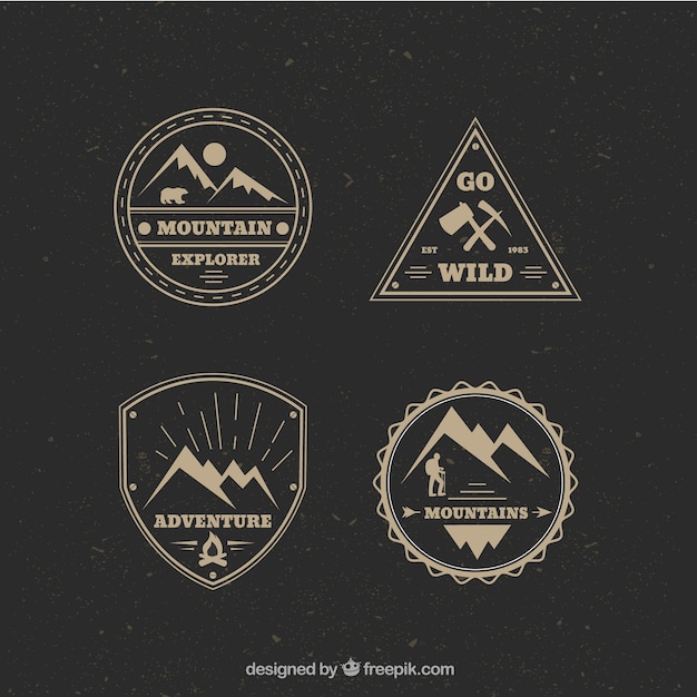 Bergsteigen logos pack