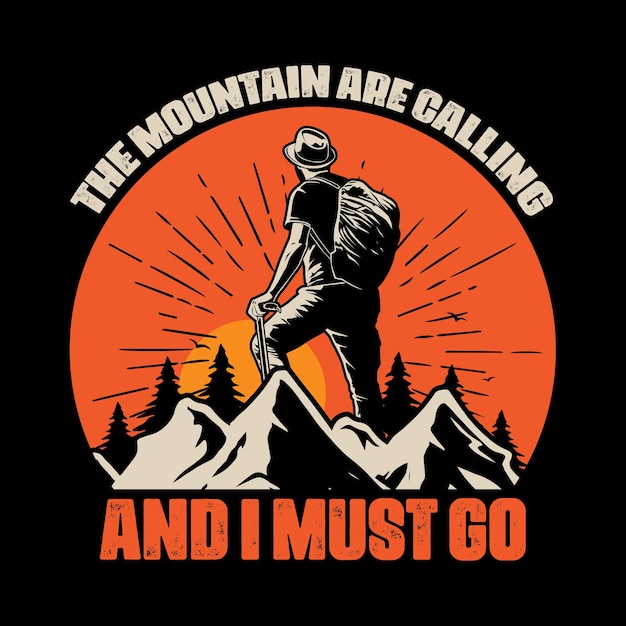 Bergwandern t-shirt-design