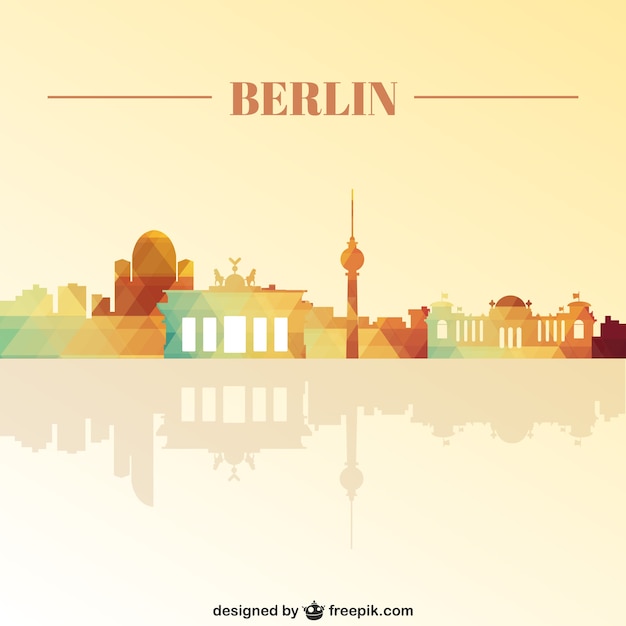 Vektor berlin sehenswürdigkeiten skyline