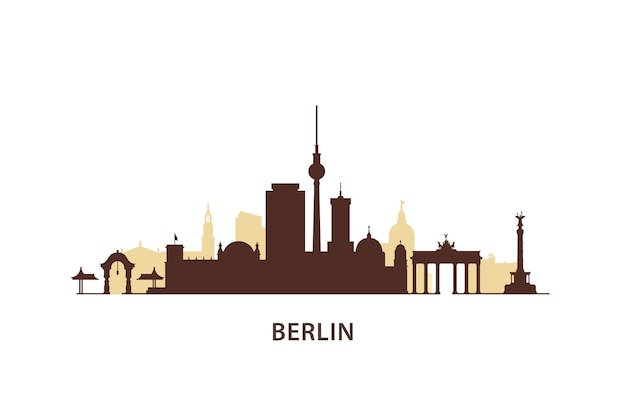 Vektor berliner skyline-silhouette