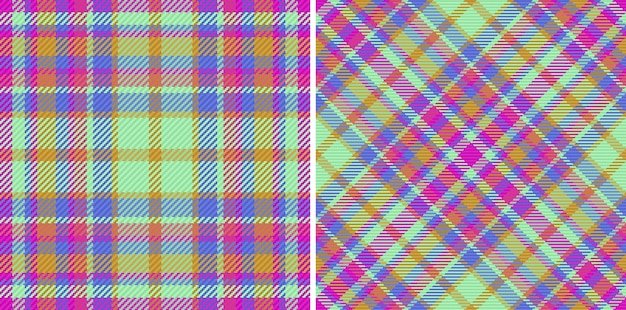 Überprüfen Sie nahtloses Muster Plaid-Stoff-Hintergrund Vektor-Textil-Tartan-Textur