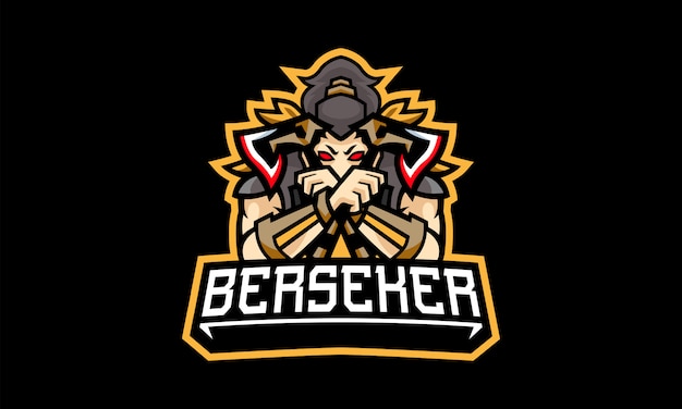 Vektor berseker esports maskottchen logo design