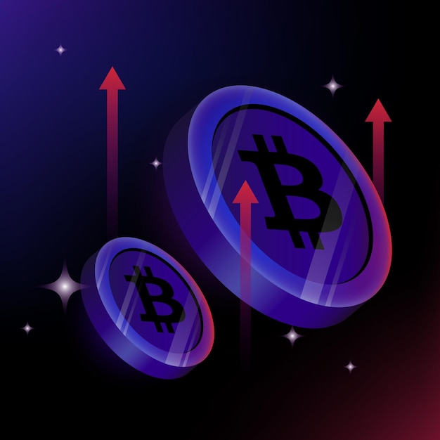 Berühmte Kryptomünzen in 3D illustriert