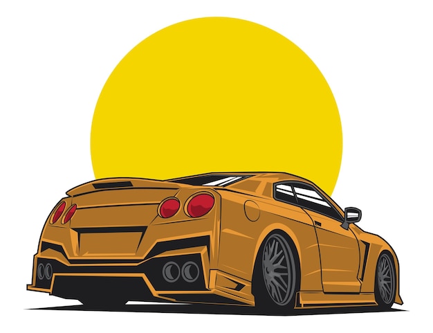 Berühmter japanischer Autodesign-Illustrationsvektor