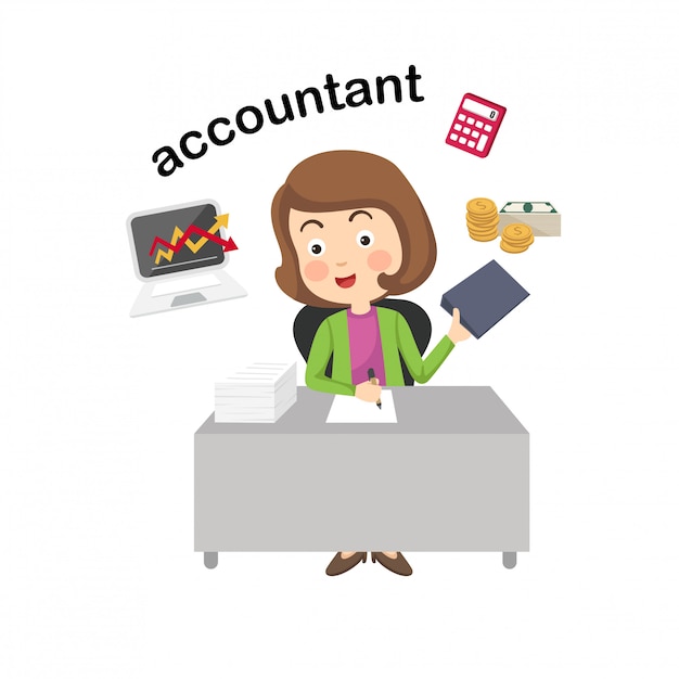 Beruf accountant.vector abbildung.