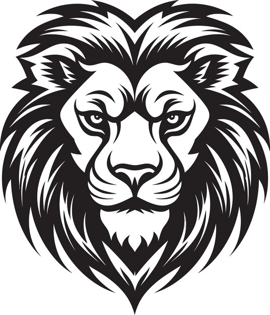 Vektor beschattetes roar lion emblem in vector dark majesty unleashed vector lion logo