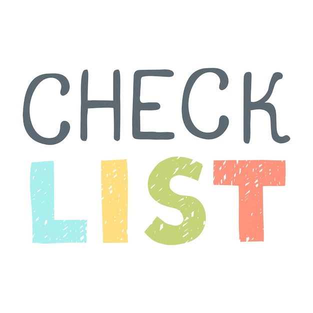 Beschriftung der Checkliste