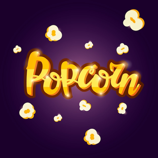 Beschriftungsbanner popcorn.