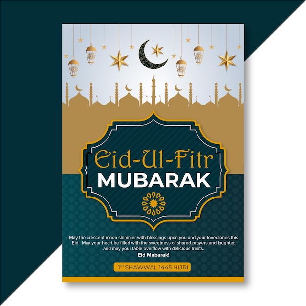 Besonderer eid-ul-fitr-flyer für die feier