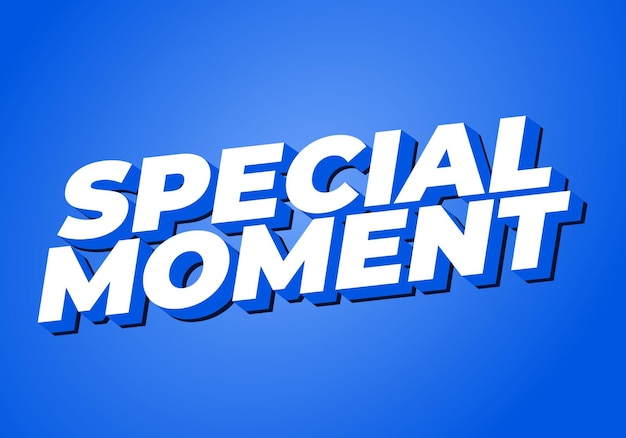 Besonderer Moment Text-Effekt in 3D-Aussehen mit modernen Farben