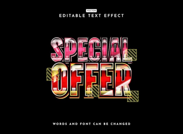 Besonderes Angebot farbenfrohe moderne retro futuristische Chrom-Text-Effekt mit abstrakter Form Memphis