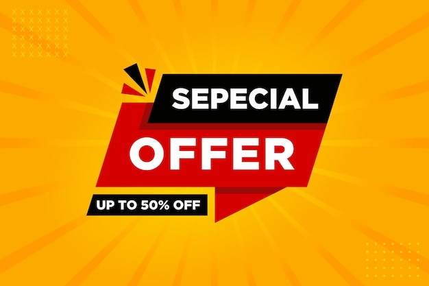 Besonderes Angebot Verkaufsbanner Design-Vorlage Vektor Besondere Angebot Verkauf Tag Verkaufsangebot Banner
