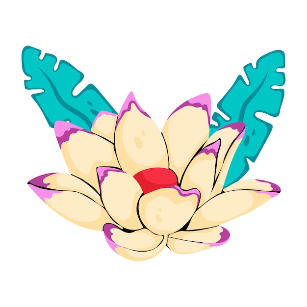Besorgen Sie sich dieses flache Symbol mit der Lotusblume