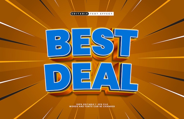 best deal bearbeitbare Text-Effekt mit einem Verkauf und Rabatt Text-Stil
