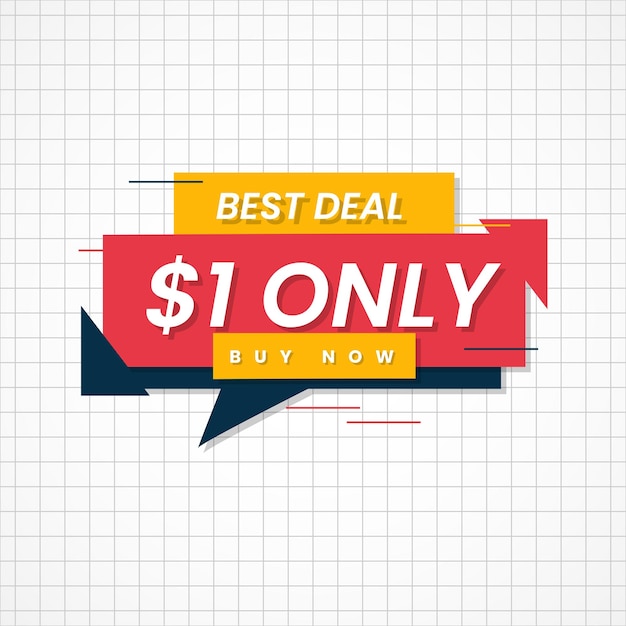 Best Deal Sonderangebot nur 1 Dollar Vorlagendesign