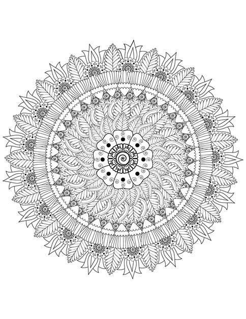 Best flower coloring mandala und mandala-malbuch für erwachsene