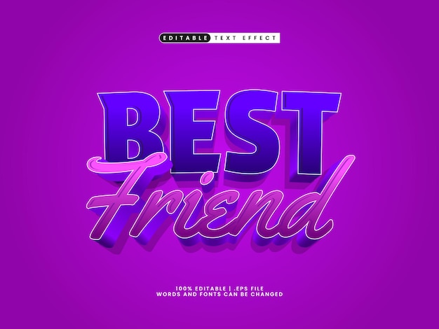 best friend bearbeitbare Texteffekte