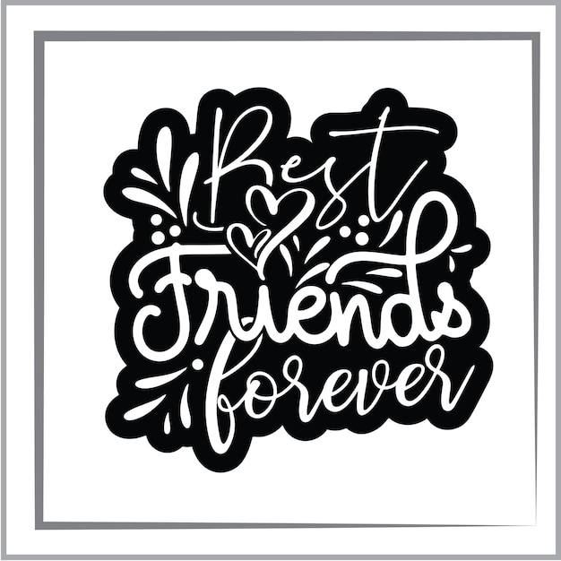 Vektor best friends svg design besties svg t-shirt typographie vektordesign