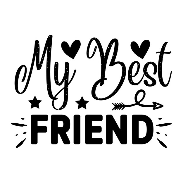 Vektor best friends svg-design