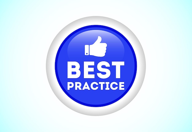 Best-Practice-Icon-Design-Illustration Best-Praktik-Schaltfläche für das UI-Design von mobilen Apps und Websites