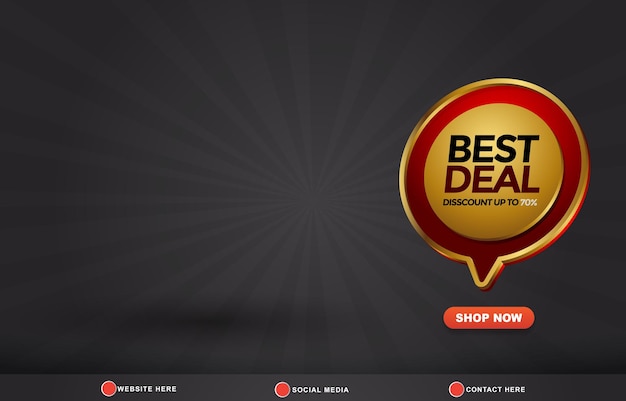Best-Sale-Reduzierungsvorlage-Banner mit Kopierplatz für den Verkauf von Produkten mit abstraktem gradienten schwarzem Hintergrunddesign 01