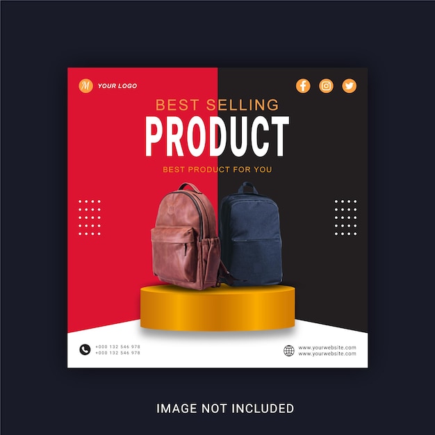 Vektor best selling product instagram banner social media post template