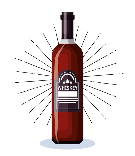 Vektor beste whisky flasche label vektor-illustration design