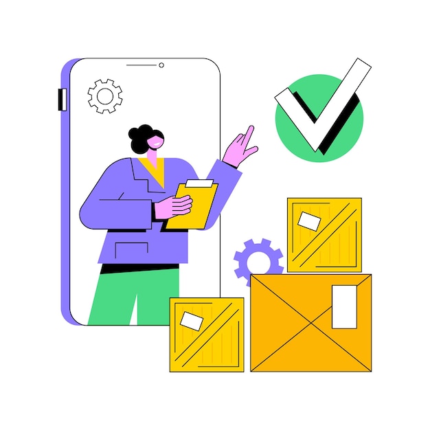 Bestellen Sie komplette abstrakte Konzeptvektorillustration