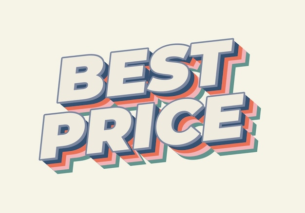 Bester Preis Text-Effekt im 3D-Stil mit guten Farben