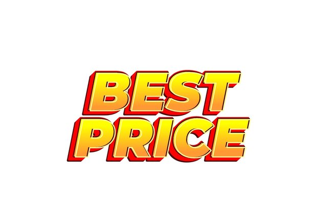 Bester Preis Text-Effekt in 3D-Auftritt mit auffälliger Farbe