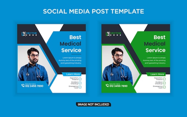 Bester social-media-beitrag für medizinische dienste und das gesundheitswesen