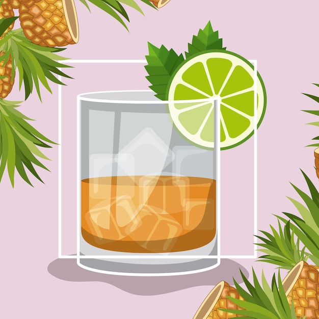 Bester tropischer cocktail der getränke