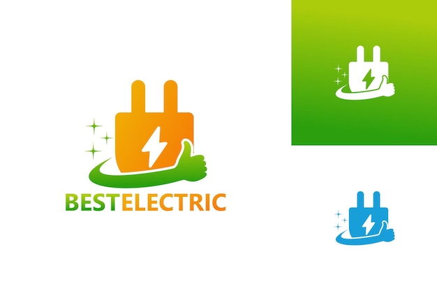 Bestes elektrisches logo template design vektor, emblem, designkonzept, kreatives symbol, icon