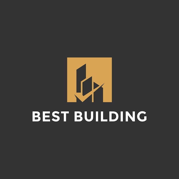 Bestes Gebäude Logo Design Template Building Letter B abstrakt