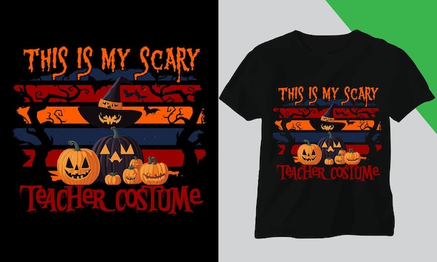 Bestes Halloween-T-Shirt-Design mit Halloween-Vektordesign