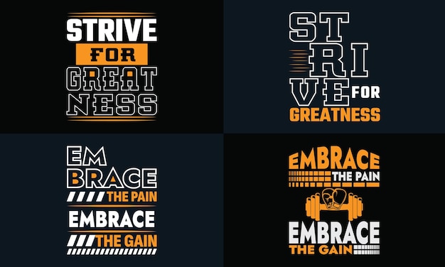 Vektor bestes typografie-t-shirt-design für fitness-inspiration und motivation