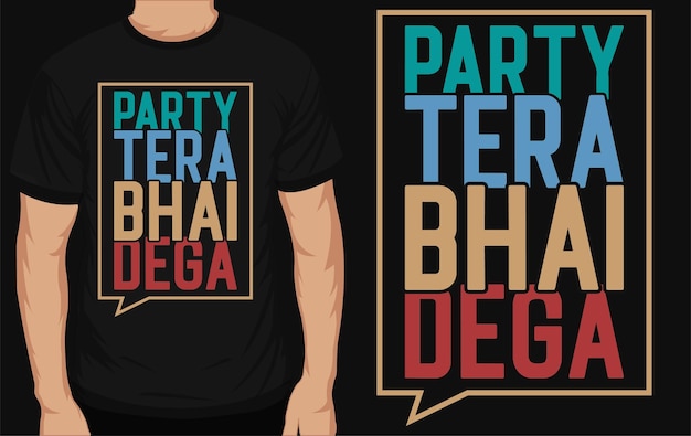 Bestes typografisches t-shirt-design
