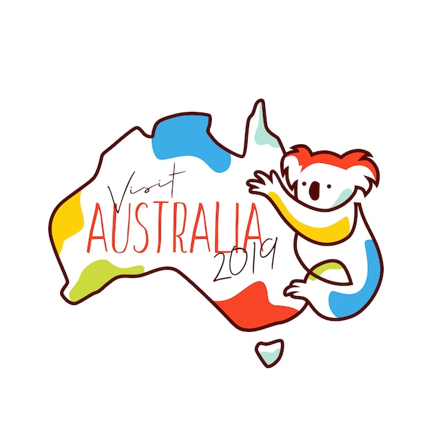 Besuchen sie illustrations-vektorwaren australiens 2019