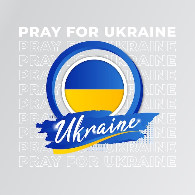 Beten sie für die ukraine, die für hintergrundbanner-poster über den konflikt zwischen der ukraine und russland geeignet ist