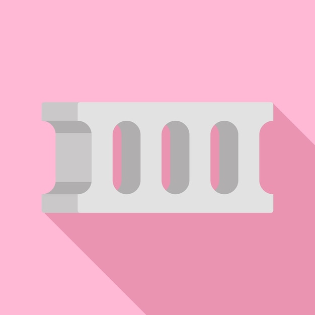 Betonblock-Symbol Flache Illustration eines Betonblock-Vektorsymbols für Webdesign